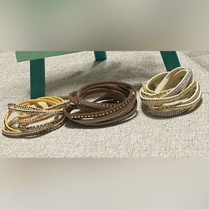 Brown Studded  faux  Leather Wrap Bracelet3